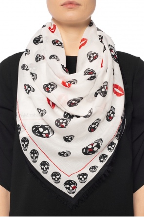 Skull motif scarf, zdjęcie 2 Skull motif scarf od Alexander McQueen